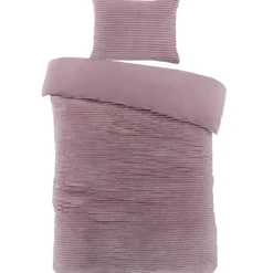 Zavelo Dorien Rib Teddy Dekbedovertrek Roze-1-persoons (140 x 200/220 cm) Online