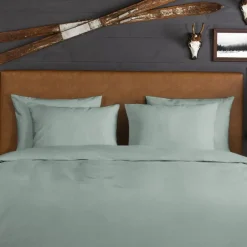 Zavelo Flanellette Effen Dekbedovertrek Groen-Lits-jumeaux (240 x 200/220 cm) Online