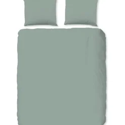 Zavelo Flanellette Effen Dekbedovertrek Groen-Lits-jumeaux (240 x 200/220 cm) Online