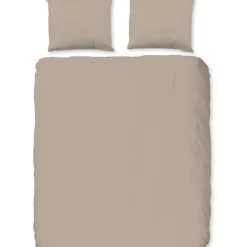 Zavelo Flanellette Effen Dekbedovertrek Zand-2-persoons (200 x 200/220 cm) Outlet