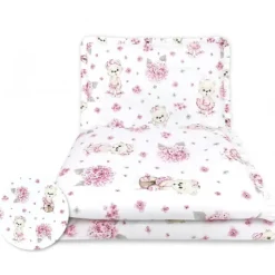 Zavelo Ledikant Dekbedovertrek Ballerina Roze Ruches 100 x 135 cm Best