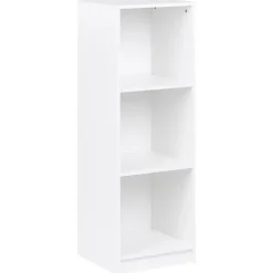 Leen Bakker ZEHNA - Boekenkast 3 planken - Wit - 40 x 40 cm - Vezelplaat Clearance