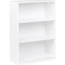 Leen Bakker ZEHNA - Boekenkast 3 planken - Wit - 80 x 40 cm - Vezelplaat Best
