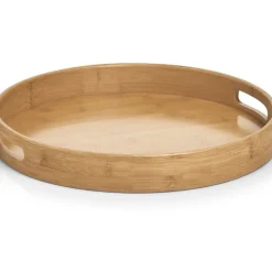 Zeller Dienblad - bamboe hout - rond - 38 x 5 cm - serveerblad Sale