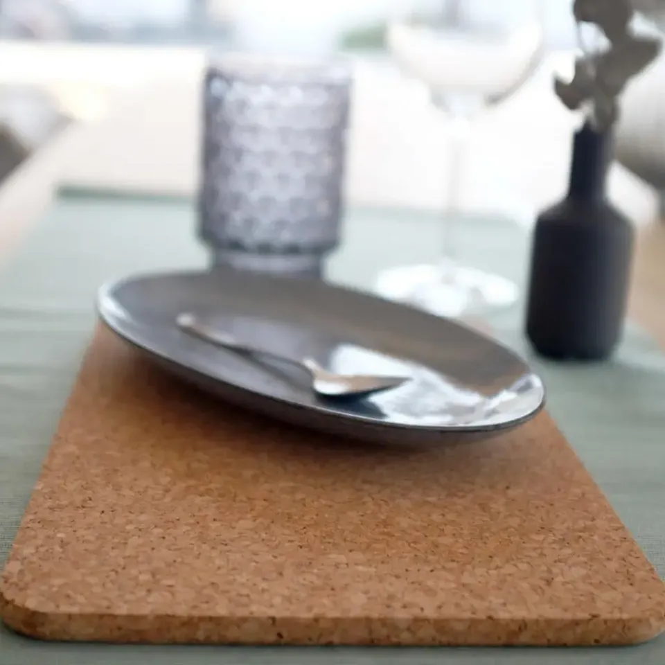 Zeller Placemat - 2x stuks - bruin - kurk - 30 x 20 Outlet