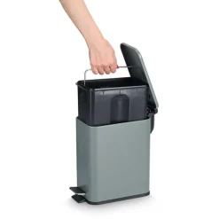 Zeller Prullenbak/pedaalemmer - metaal/kunststof - 5L - soft close Clearance