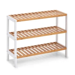 Zeller Schoenenrek - bamboe - 3-laags - 70 x 26 x 54 cm