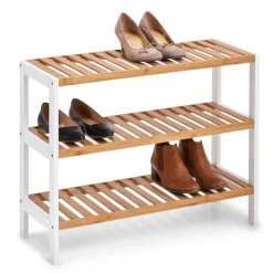 Zeller Schoenenrek - bamboe - 3-laags - 70 x 26 x 54 cm