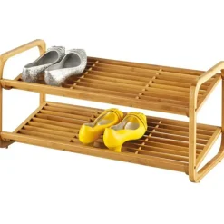 Zeller Schoenenrek - bamboe - 2-laags - 74 x 33 x 33 cm Outlet