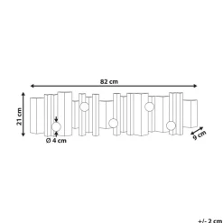 Leen Bakker ZILLAH - Wandgemonteerde kapstok - Zwart - Dennenhout Best