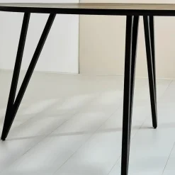 Dimehouse Zwart ovale eettafel Cesar 230x100 cm - Mangohout - Zwart Outlet