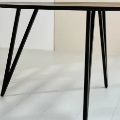 Dimehouse Zwart ovale eettafel Cesar 170x90 cm - Mangohout - Zwart New