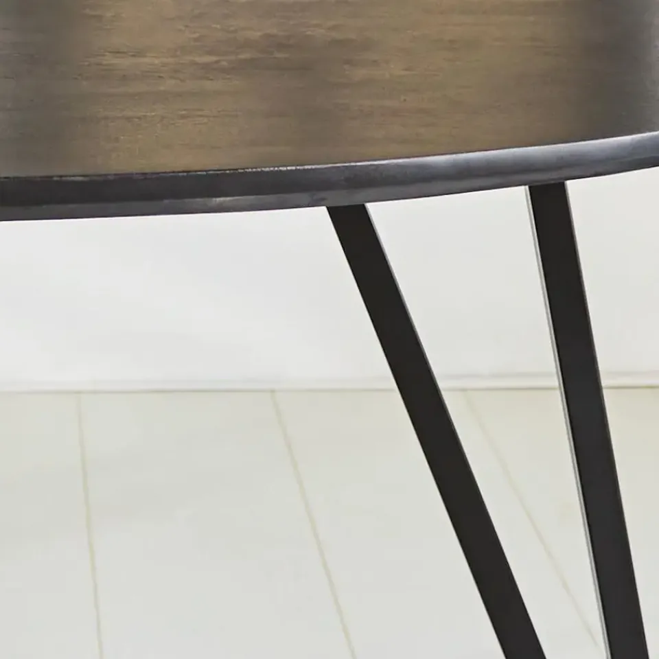 Dimehouse Zwart ovale eettafel Cesar 170x90 cm - Mangohout - Zwart New