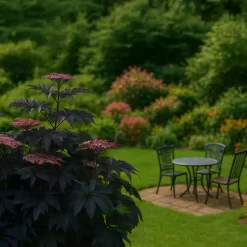 Plant in a Box Zwarte vlier - Set van 2 - Sambucus nigra 'Black Lace' - Hoogte 25-40cm - ⌀17cm Discount