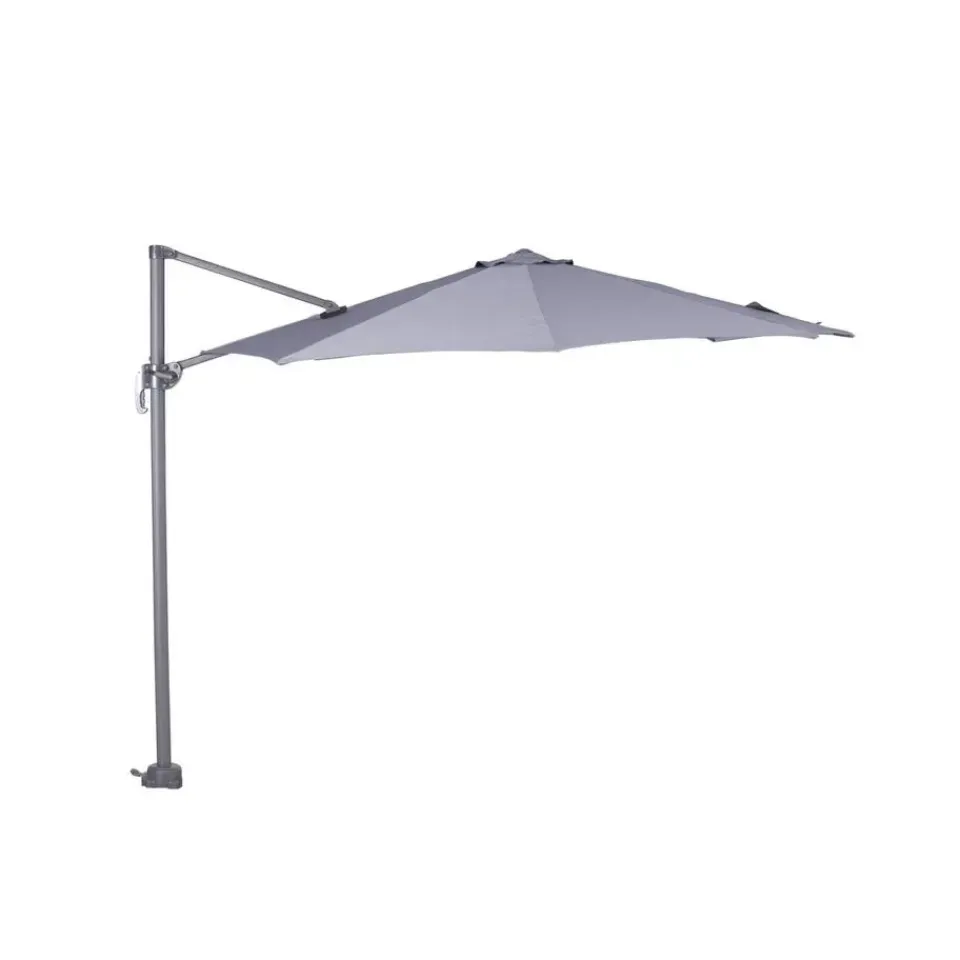 Garden Impressions Zweefparasol Hawaii S - met voet en hoes - Lichtgrijs - 300 cm New